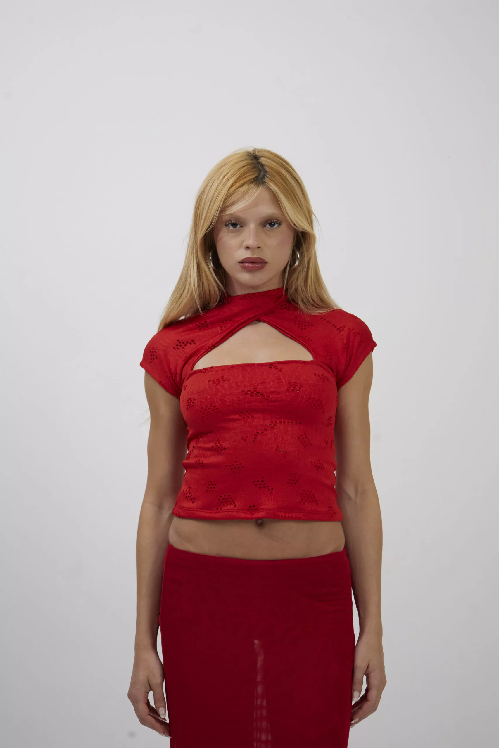 Blusa Nó Laise Vermelha - Imagem 6