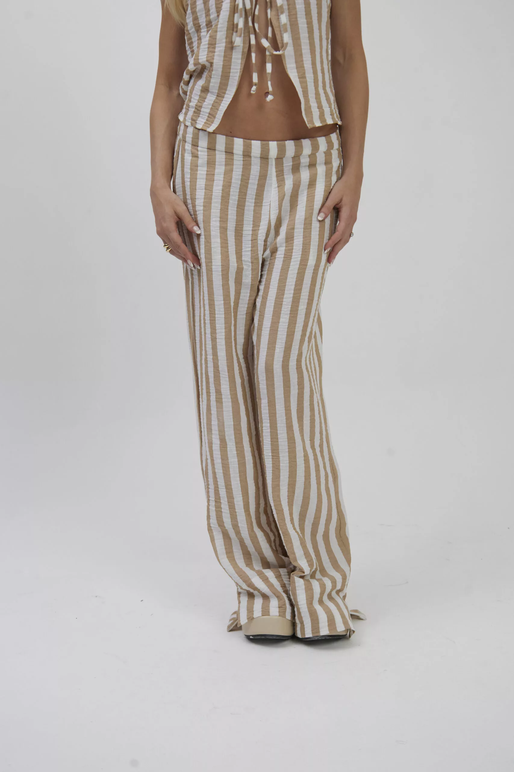 Calça Pantalona Básica Listrada - Imagem 10