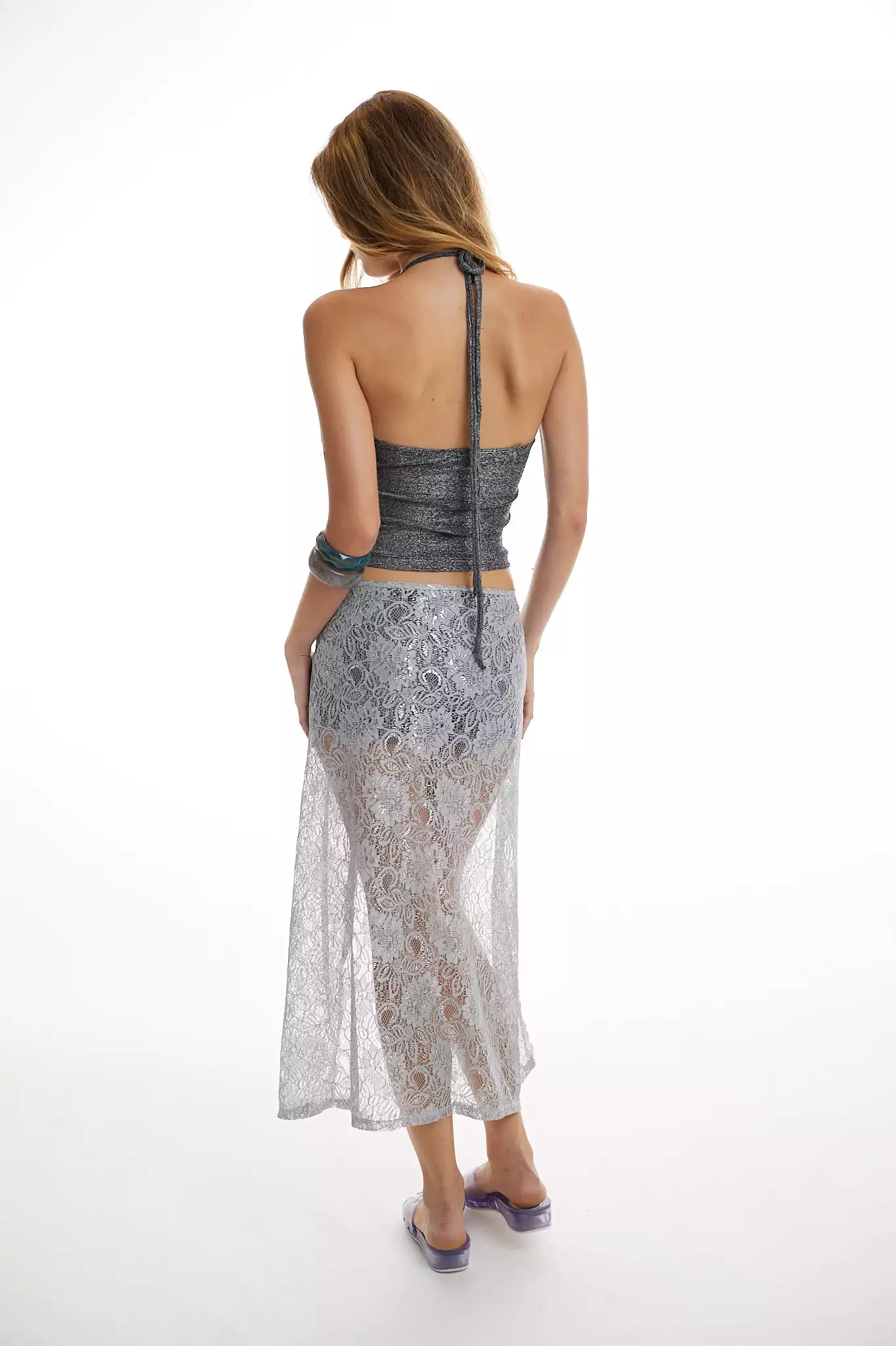 Top V Lycra Prata Escura - Imagem 8