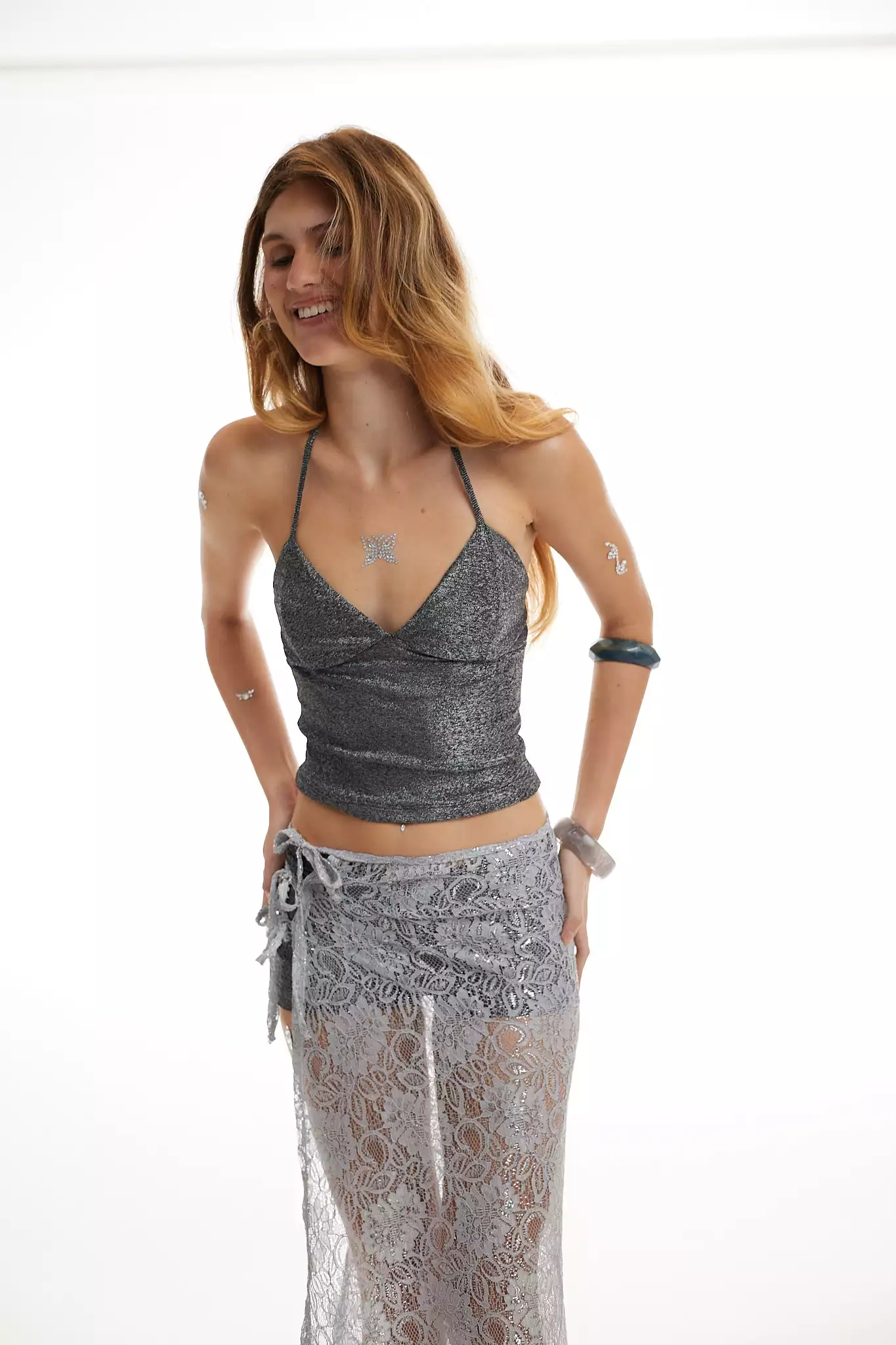 Top V Lycra Prata Escura - Imagem 6